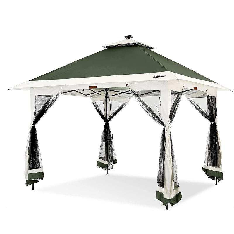 How do you set up and take down an outdoor camping tent?